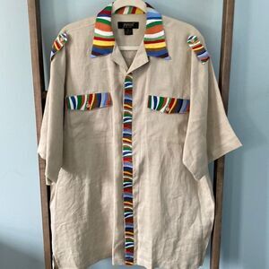 Vintage African Retro Causal Shirt 1X